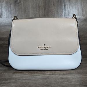 Kate Spade Beige and White Shoulder Bag